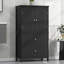 Bathroom Storage Cabinet, Cabinet With Two Doors And Drawers, Adjustable Shelf, MDF Board-1735975548