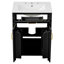 Ensemble de meuble-lavabo 24 po avec lavabo en céramique, meuble-lavabo peu encombrant - l 24 po x P 18 po x H 34 po, 2 portes à fermeture en douceur-900523564
