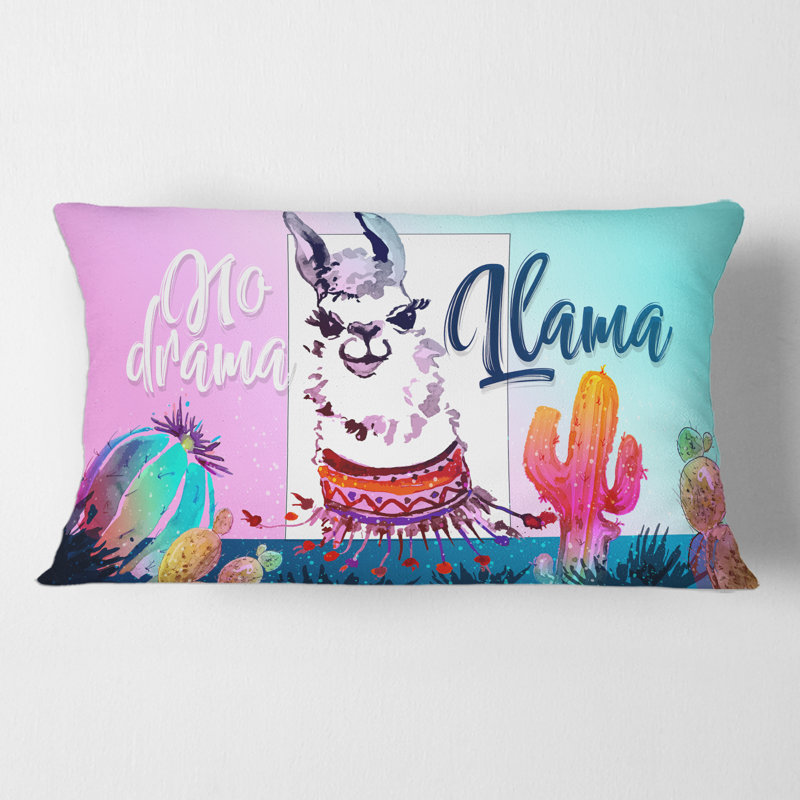No Drama Llama - Coussin imprimé pour enfants