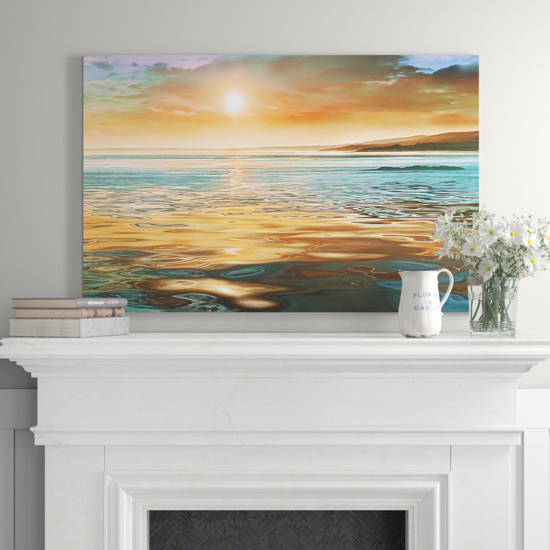 Evening Calm by Mike Calascibetta - Print on Canvas, 101.6 cm H x 66.04 cm W, Black Floater Framed