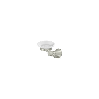 Deltana 88SD-26 4-3/8" Diameter 88 Series Frosted Glass Soap Dish Polished Chrome