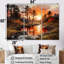 River Though Forest Sunrise I - Forest Canvas Art Set-991268507-991268505