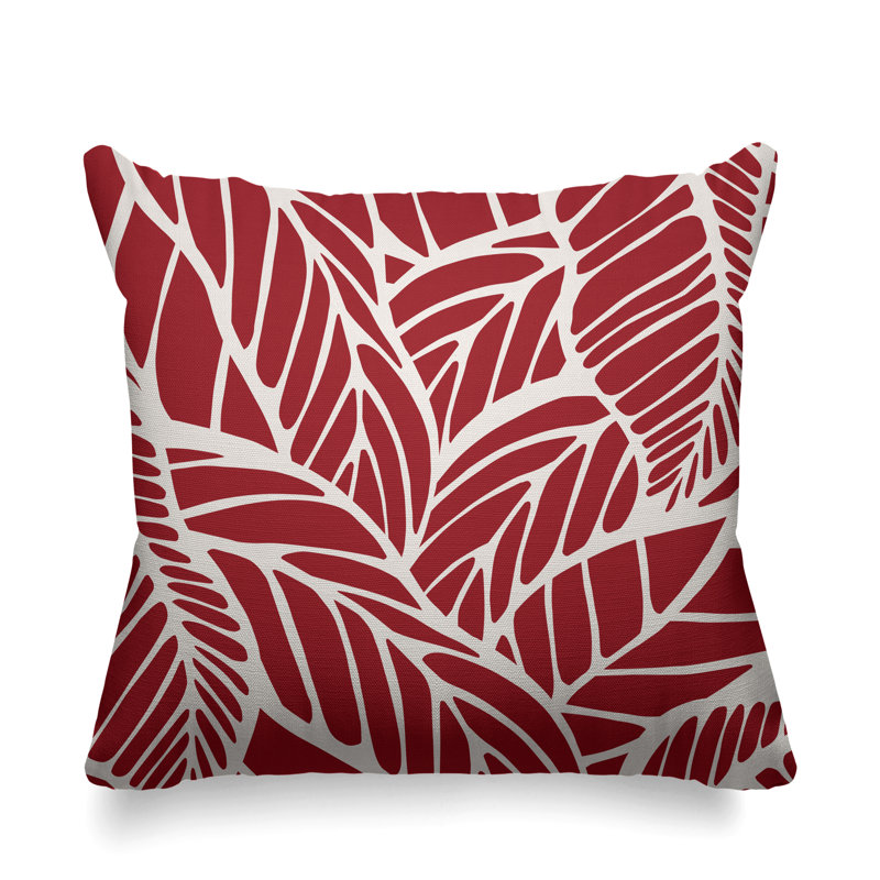 Housse et insert de coussin extérieur d'extérieur, 19 po x 19 po, Rouge, Carré