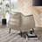 Rankins Oversized Faux Leather Barrel Chair-833248423