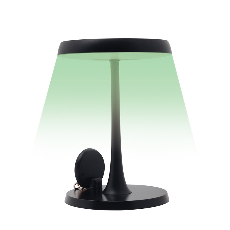 Miroir de lampe DEL Serenity, Noir