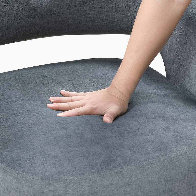 Fauteuil d'appoint 27,5 po Candide Modern Glam, Gris foncé
