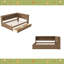 Lit de jour en bois pleine grandeur avec tablettes de rangement, USB, DEL et 2 tiroirs-123147813