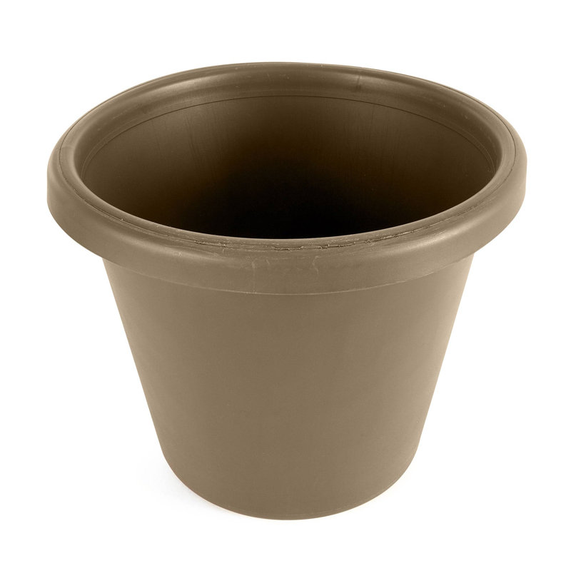 Pot à fleurs en plastique Yailen, H 13,25 po x l 17 po x P 17 po, Grès