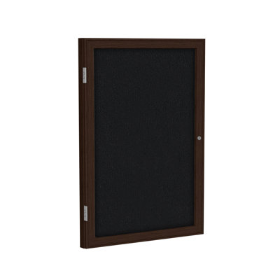 Enclosed Cabinet Fabric Bulletin Board
