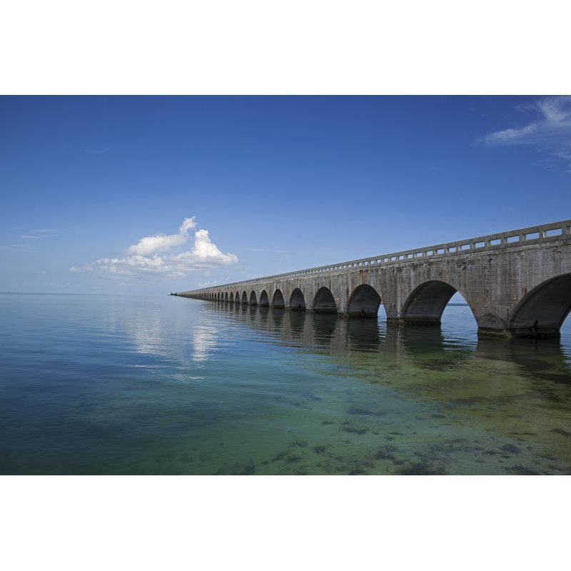 The 7 Mile Bridge - Wrapped Canvas Print, 51cm H x 76cm W x 3.8cm D