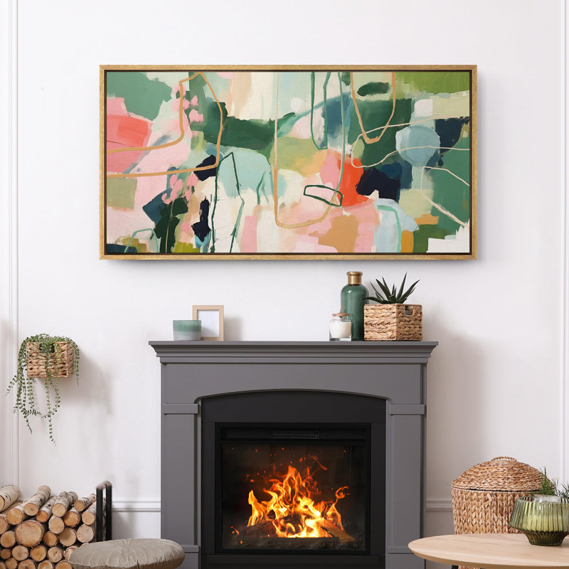 Abstract Colorful Strokes " Colorful Abstraction Vibrant Modern Art Calm Warm Extra Large Artwork Pictures ", Natural