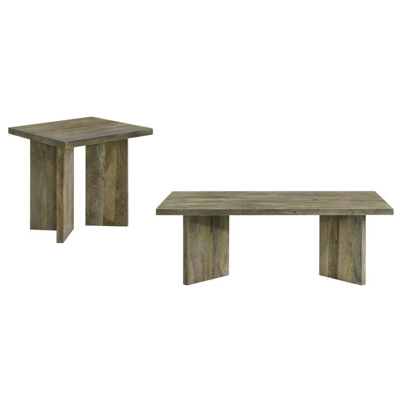 Ensemble de tables basses et de tables de bout 2 pièces Seidl Brun mangue