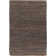 Tapis rectangulaire brun en cuir tissé à plat à la main Dhori