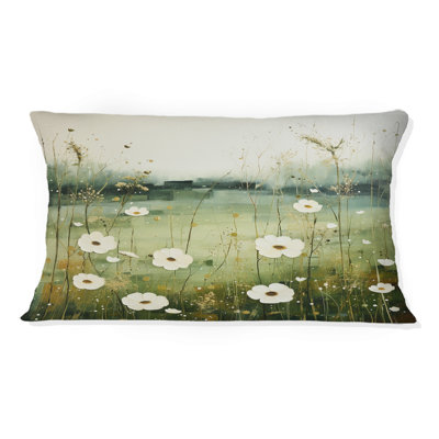 Coussin décoratif Meadow Minimalist Pastoral Pointillism - Meadow
