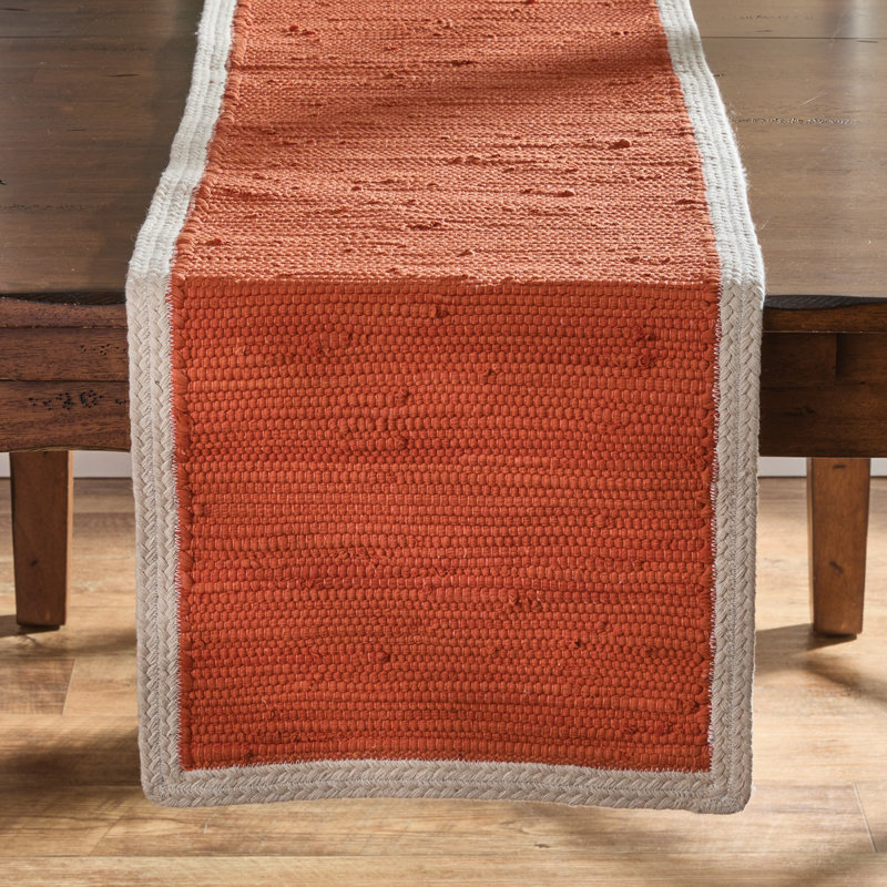 Nimue Runner No Pattern 60% Cotton/40% Polyester Table Runner, Orange