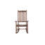 Chaise berçante d'extérieur en bois d'acacia brun