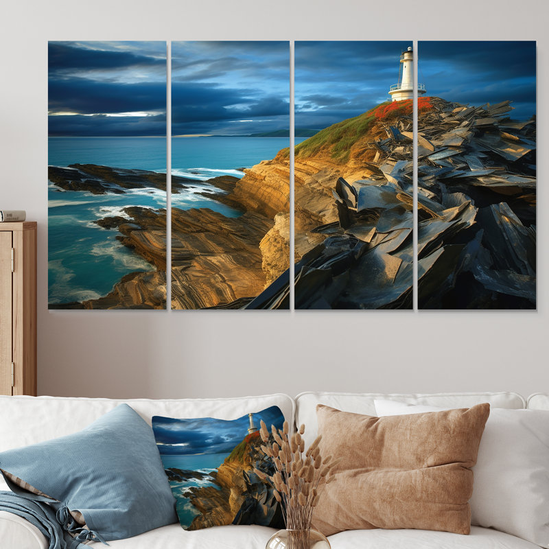 Ensemble de décoration murale 4 pièces Coastal Lighthouse Guard III, H 28 po x l 48 po
