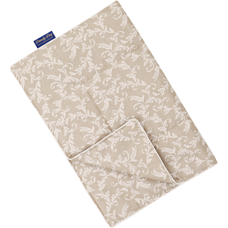Floral Cotton Blend Fabric Pet Blanket, 100cm L x 80cm W, Beige