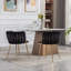 Chaise de salle à manger en velours avec pieds Design