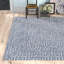 Tapis bleu foncé / ivoire tissé à la main Trombetta-1984683683-1958353457