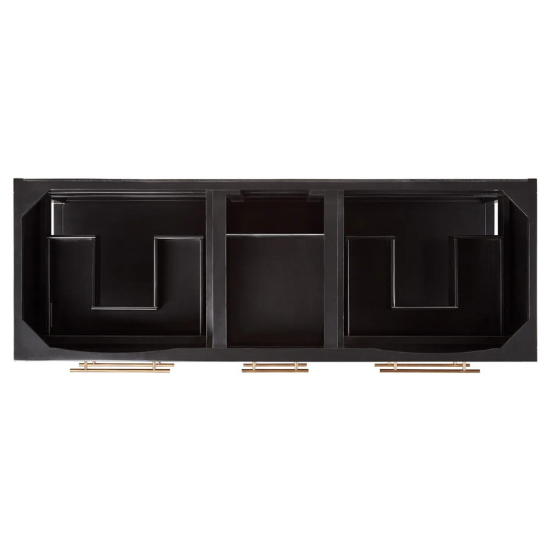 60" Robertson Double Bathroom Vanity Set with Oval Undermount Sinks, 8" Widespread, White, Arctic White Quartz