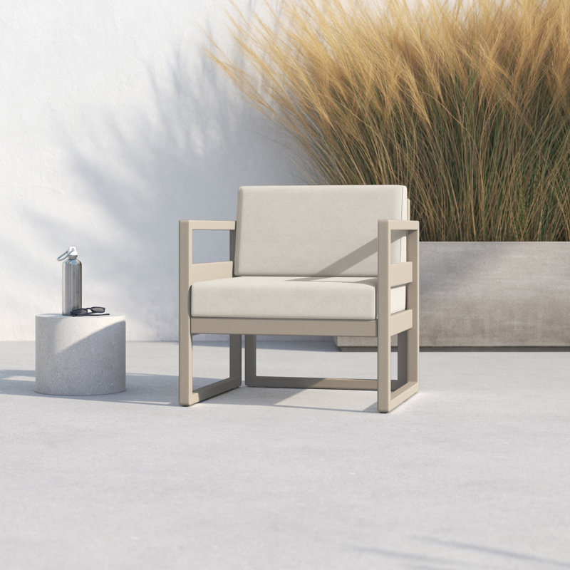 Lane Outdoor Lounge Chair, Taupe, Canvas Natural Sunbrella® Canvas