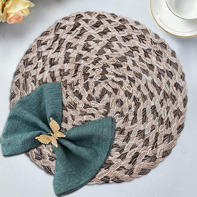 Ensemble de 6 napperons en polyester tressé Lizette