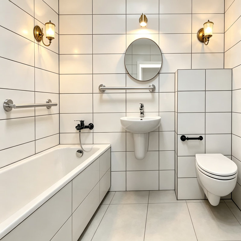 Ensemble de 2 porte-serviettes en acier inoxydable - Porte-serviettes mural de 12 pouces, finition nickel brossé, antirouille SUS 304 pour salle de bain, cuisine, salon et toilette