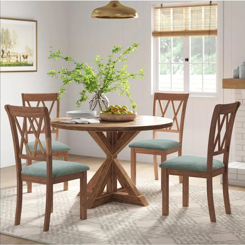 Housse de protection pour chaise de salle à manger imperméable - verte - ensemble de 4, extensible, amovible, lavable, housse de coussin de siège