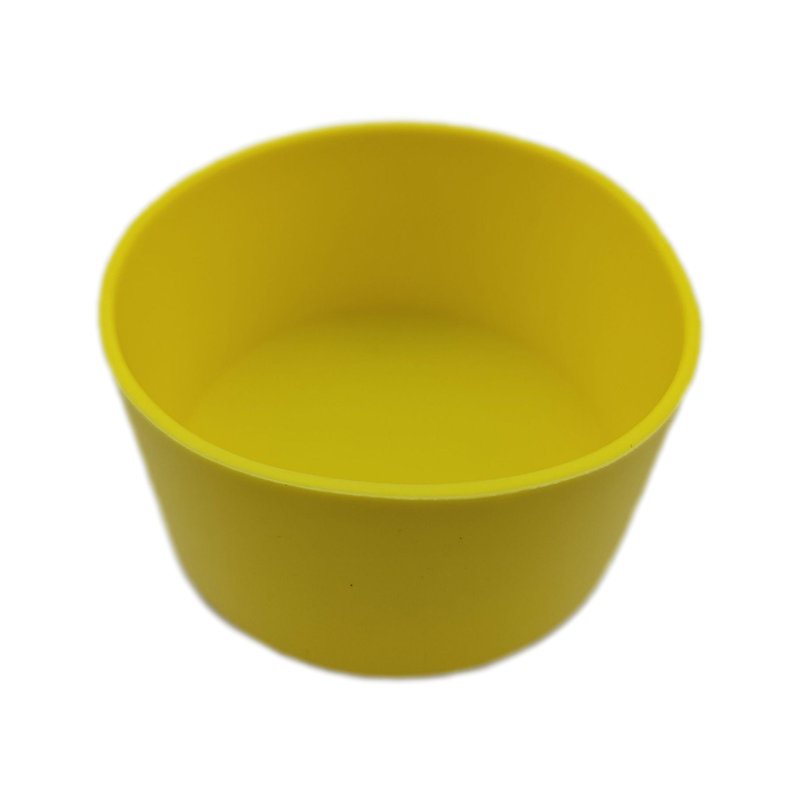 Bouteille d'eau en silicone antidérapant à haute température et contre-température, Jaune