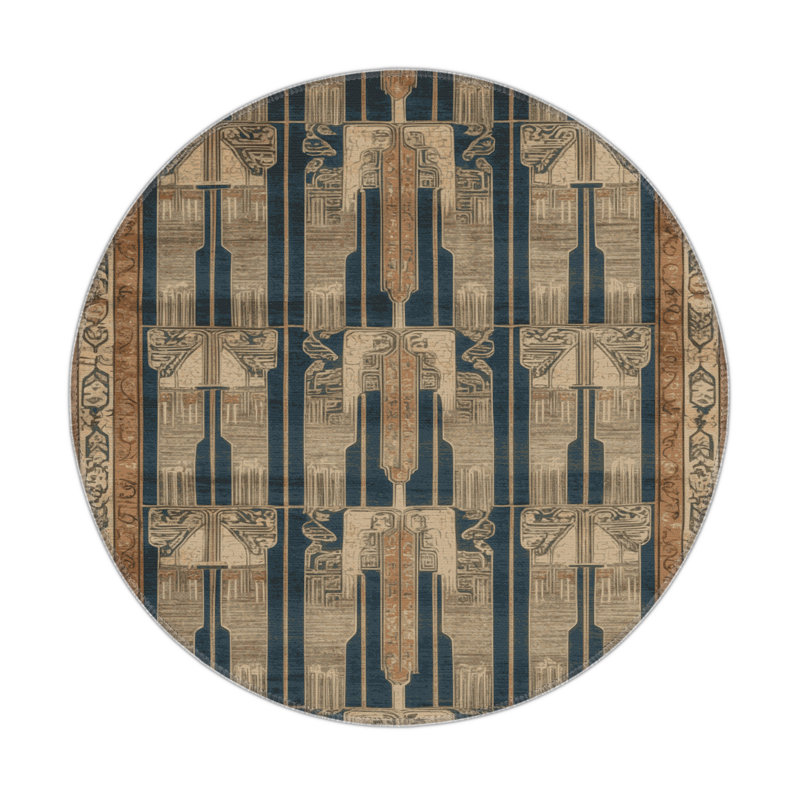 Tapis intérieur et extérieur ArtDeco, Rond 5 pi