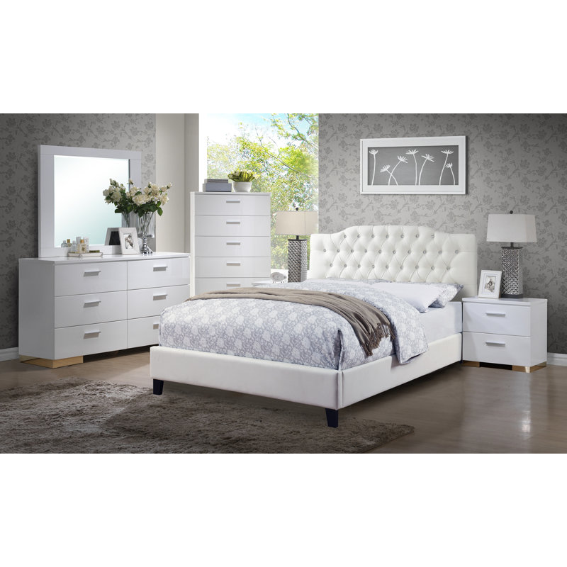 Vegan Leather Platform Bed, Full