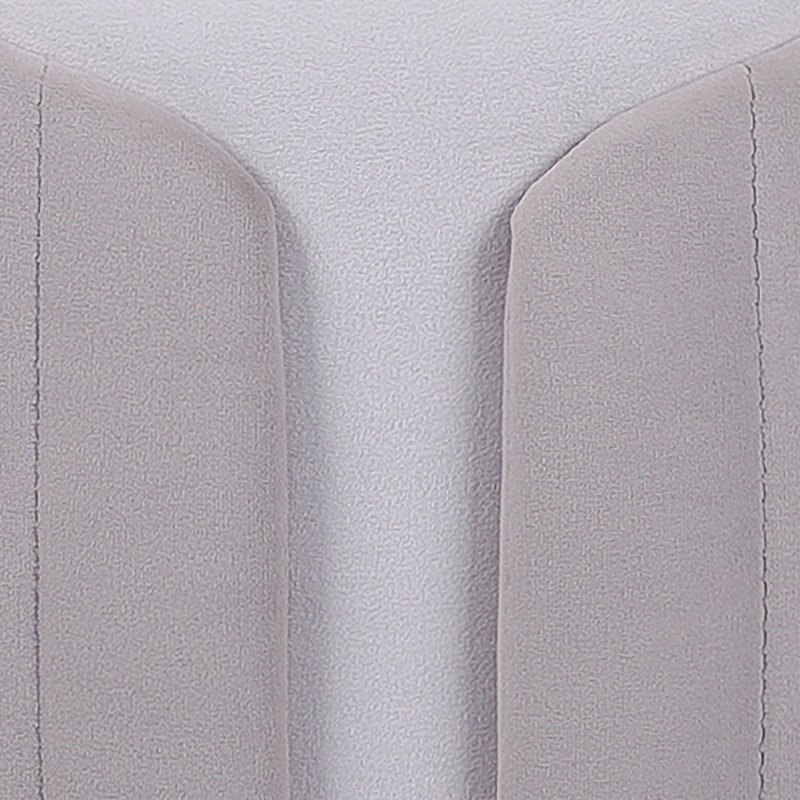 Two-Toned Ottoman with Storage or Vanity Stool, Taupe