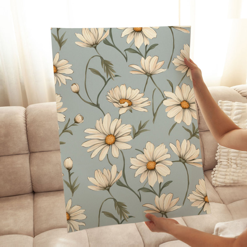 Motif floral de marguerites florales VI, H 20 po x l 16 po
