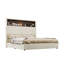 Structure de lit pour grand lit capitonnée en velours avec USB et veilleuse - tête de lit à oreilles 52 po avec tablette, beige-2065221766-2065221761