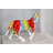 Nifao Collection A Burst of Color Dripping Paint Fiberglass Donkey Statue 33" x 11" x 21"H