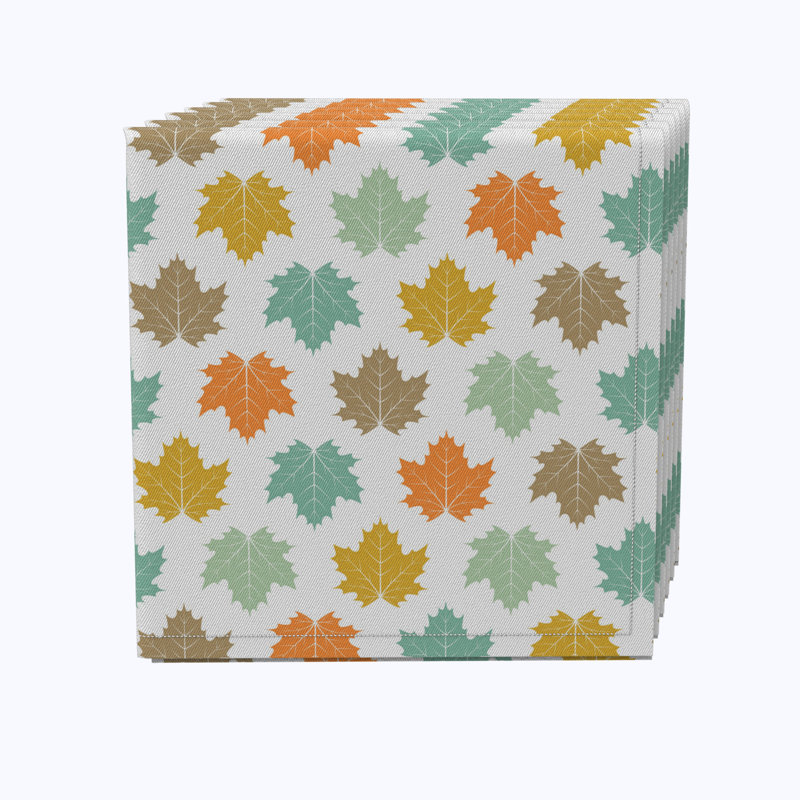100% Cotton Maple Leaves Square Napkin
