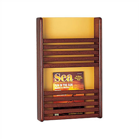 Peter Pepper 25'' H Magazine Rack, Cherry, Lemon Grass