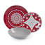 Mandala Red Dinnerware Set 18 Piece - Service for 6