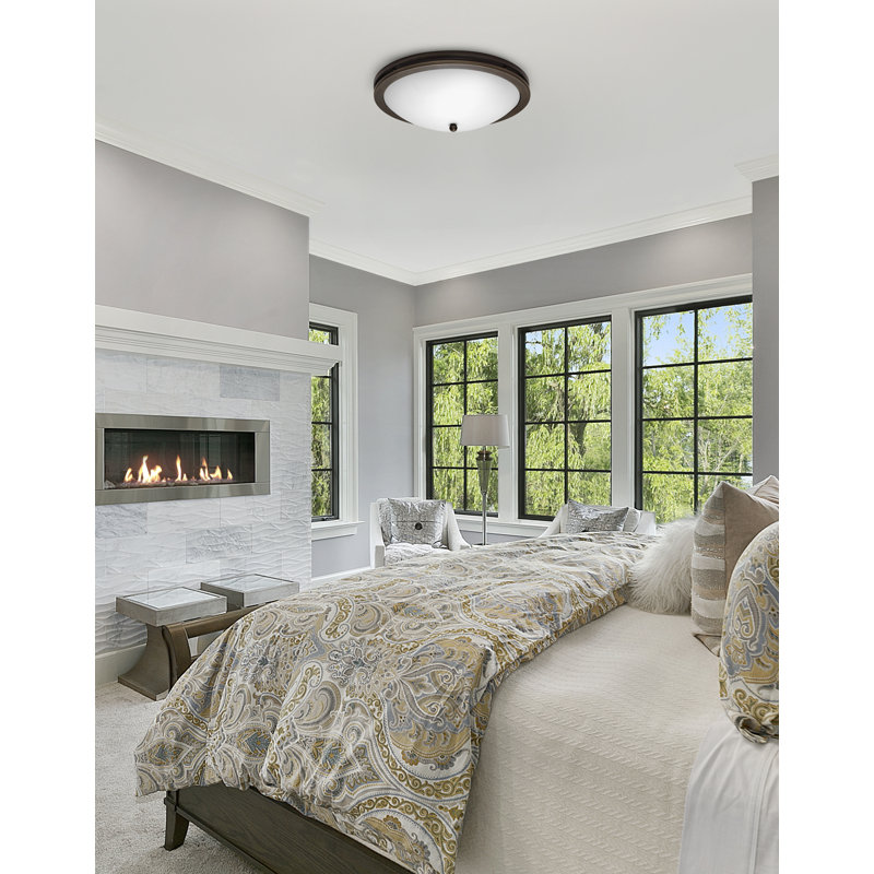 Acrylic Flush Mount, Pottery Bronze