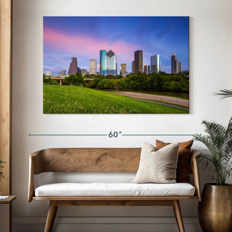 Coucher de soleil Sirci Houston, Texas, H 34 po x l 51 po