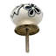 Nicola Spring - Round Ceramic Cabinet Knobs - Black Flower
