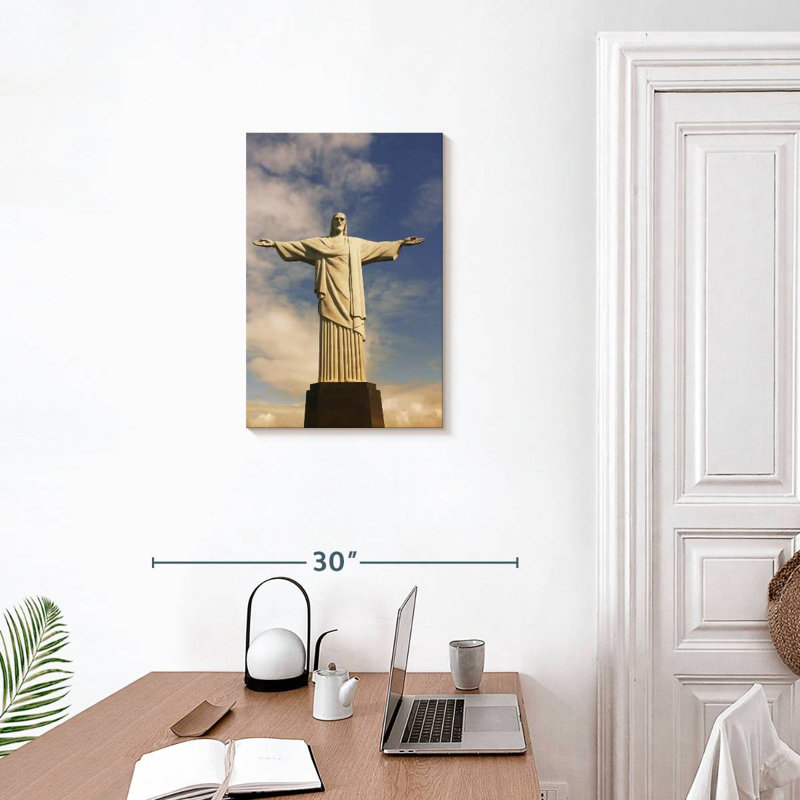 Statue du Christ Rédempteur, Aime, Brésil, H 24 po x l 16 po