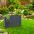 3-Section Wicker Planter Box - Black