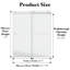 55" - 59" x 72" frameless double sliding shower door with 8mm tempered glass-115612505