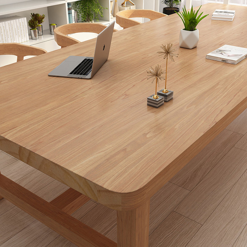 Bureau rectangulaire en bois massif Burlywood, H 29,53 po x l 62,99 po x P 27,56 po 