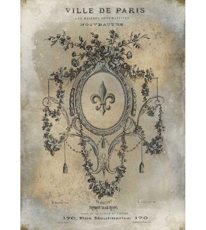 Art sur toile tendue, Astoria Grand Jeffries, Oliver, ville de Paris, H 18 po x l 14 po