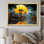 «Yellow African Pygmy Village Chronicles I», art mural tribal africain