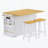 53Inch Large Kitchen Island With 2 Bar Stools, Power Outlet,Door Internal Storage Rack, Kitchen Storage Cart On 5 Wheels With Drop Leaf, 5 Open Side Racks, 3 Drawers-2088927965