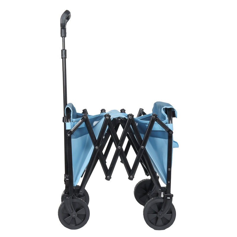 Chariot utilitaire pliable avec porte-gobelets IMNNY, Bleu